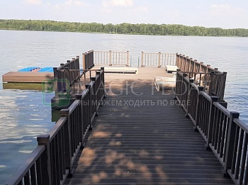 Private jetty with a seating area